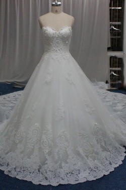 A-Line Sweetheart Lace Wedding Dresses Bridal Gowns 3030171