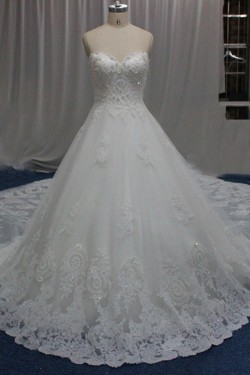 A-Line Sweetheart Lace Wedding Dresses Bridal Gowns 3030171