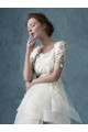 High Low Short Sleeves Lace Tulle Wedding Dresses Bridal Gowns 3030173 High Low Short Sleeves Lace Tulle Wedding Dresses Bridal Gowns 3030173