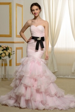 Mermaid Sweetheart Pink Wedding Dresses Bridal Gowns 3030174