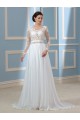 A-Line Lace Chiffon Backless Long Sleeves Wedding Dresses Bridal Gowns 3030176 A-Line Lace Chiffon Backless Long Sleeves Wedding Dresses Bridal Gowns 3030176