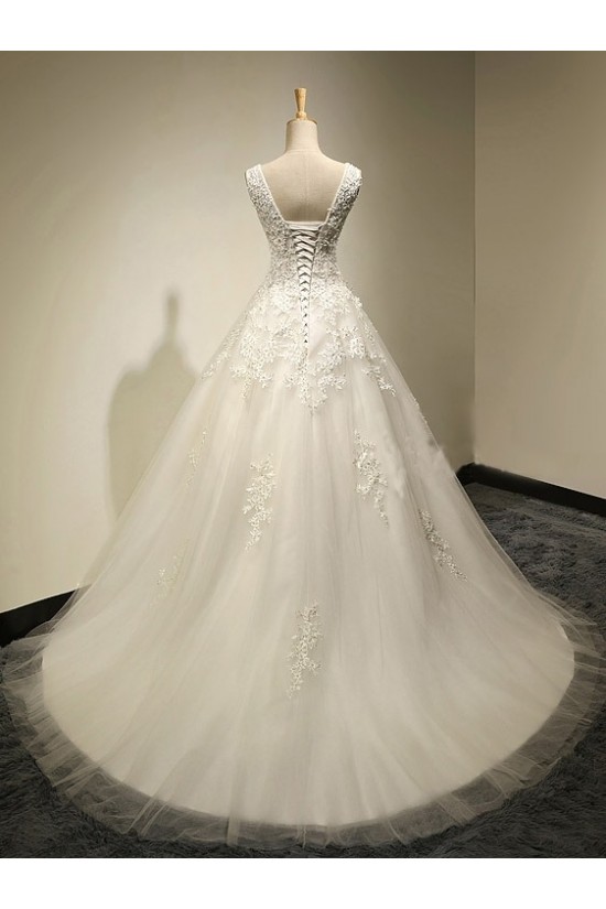 A-Line Sleeveless Tulle Lace Wedding Dresses Bridal Gowns 3030177 A-Line Sleeveless Tulle Lace Wedding Dresses Bridal Gowns 3030177