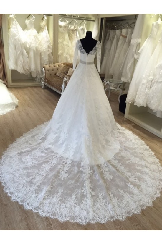 A-Line V-Neck Lace Wedding Dresses Bridal Gowns 3030179 A-Line V-Neck Lace Wedding Dresses Bridal Gowns 3030179