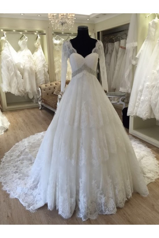 A-Line V-Neck Lace Wedding Dresses Bridal Gowns 3030179 A-Line V-Neck Lace Wedding Dresses Bridal Gowns 3030179