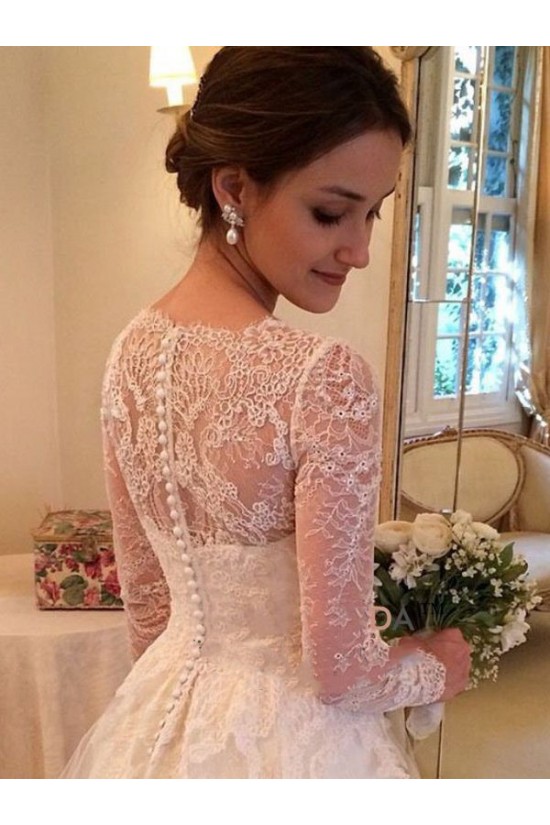 Long Sleeves V-Neck Lace Wedding Dresses Bridal Gowns 3030185 Long Sleeves V-Neck Lace Wedding Dresses Bridal Gowns 3030185