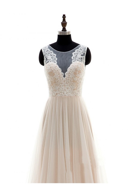 A-Line Sheer Lace Wedding Dresses Bridal Gowns 3030186 A-Line Sheer Lace Wedding Dresses Bridal Gowns 3030186