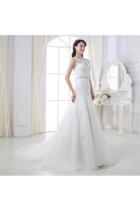 Mermaid Sleeveless Lace Wedding Dresses Bridal Gowns 3030190