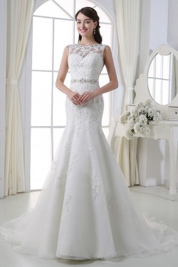 Mermaid Sleeveless Lace Wedding Dresses Bridal Gowns 3030190