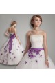 Ball Gown Strapless Purple White Wedding Dresses Bridal Gowns 3030192 Ball Gown Strapless Purple White Wedding Dresses Bridal Gowns 3030192