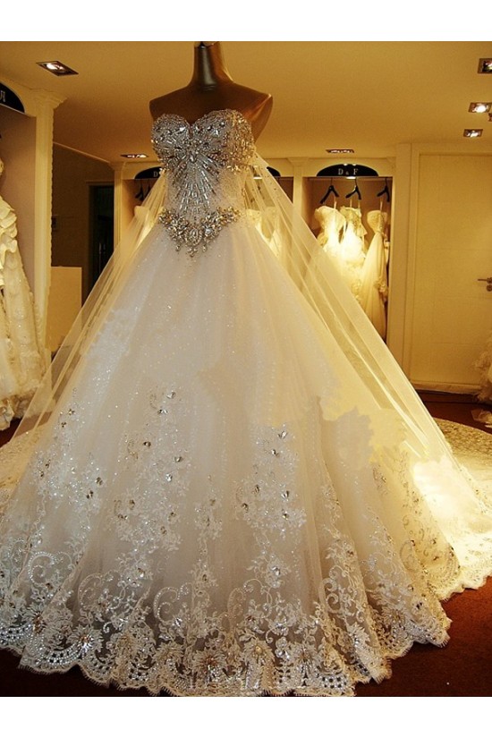 Sparkly Lace Ball Gown Crystal Wedding Dresses Bridal Gowns 3030194 Sparkly Lace Ball Gown Crystal Wedding Dresses Bridal Gowns 3030194