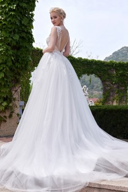 Lace Tulle Sheer Wedding Dresses Bridal Gowns 3030198