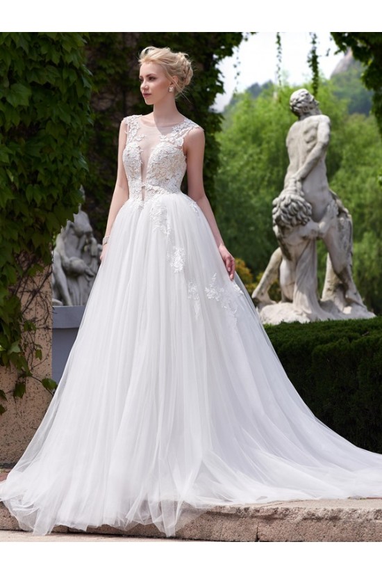 Lace Tulle Sheer Wedding Dresses Bridal Gowns 3030198 Lace Tulle Sheer Wedding Dresses Bridal Gowns 3030198