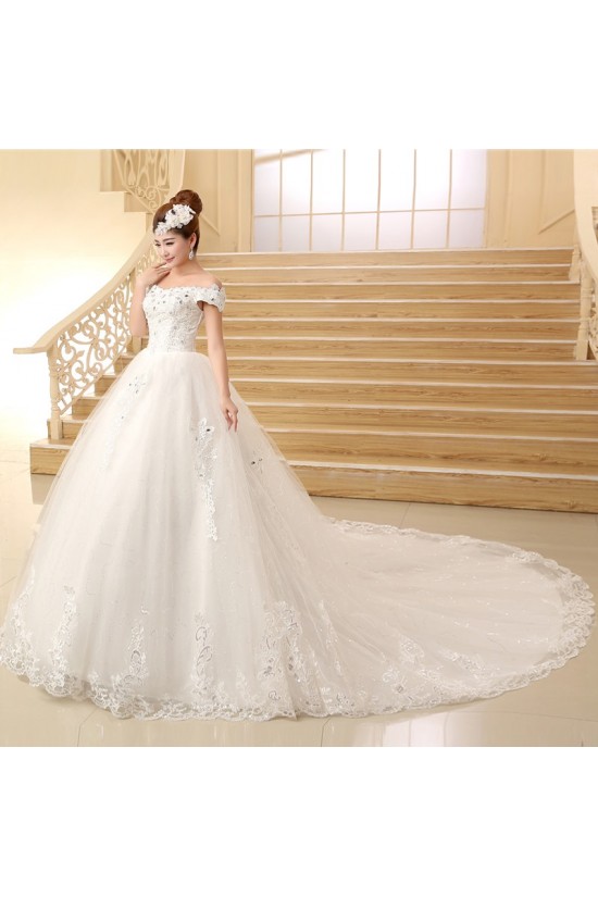 Ball Gown Off-the-Shoulder Lace Crystal Wedding Dresses Bridal Gowns 3030201 Ball Gown Off-the-Shoulder Lace Crystal Wedding Dresses Bridal Gowns 3030201
