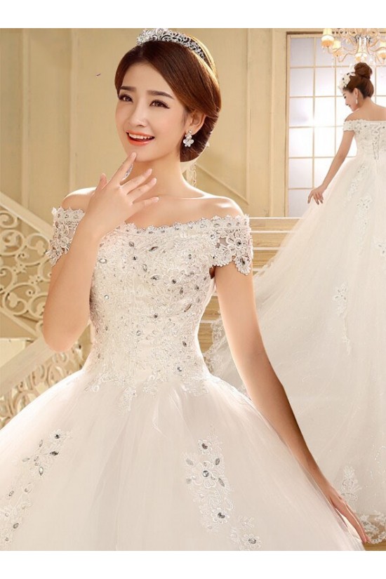 Ball Gown Off-the-Shoulder Lace Crystal Wedding Dresses Bridal Gowns 3030201 Ball Gown Off-the-Shoulder Lace Crystal Wedding Dresses Bridal Gowns 3030201