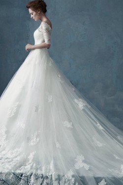 Lace Off-the-Shoulder Wedding Dresses Bridal Gowns 3030203