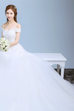 A-Line Off-the-Shoulder Lace Wedding Dresses Bridal Gowns 3030204