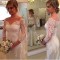 Mermaid Off-the-Shoulder 3/4 Length Sleeves Lace Wedding Dresses Bridal Gowns 3030208