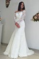 Long Sleeves Lace Off-the-Shoulder Mermaid Wedding Dresses Bridal Gowns 3030212 Long Sleeves Lace Off-the-Shoulder Mermaid Wedding Dresses Bridal Gowns 3030212