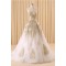 A-Line Sweetheart Gold Lace Appliques Wedding Dresses Bridal Gowns 3030216