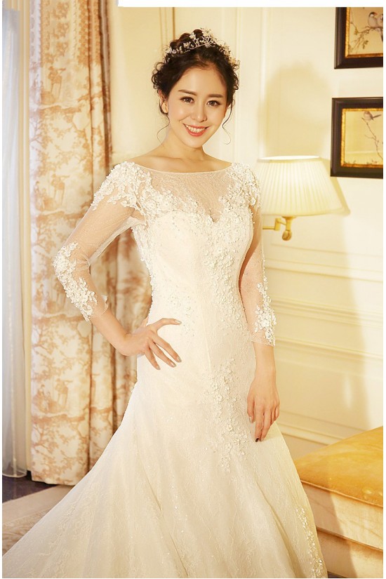 A-Line Long Sleeves Lace Wedding Dresses Bridal Gowns 3030229 A-Line Long Sleeves Lace Wedding Dresses Bridal Gowns 3030229