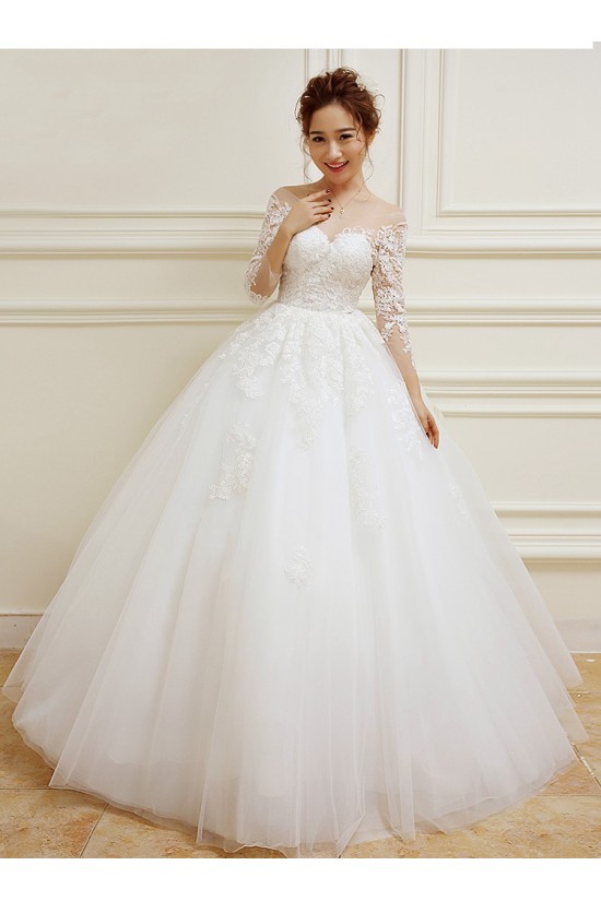 Ball Gown Long Sleeves Lace Wedding Dresses Bridal Gowns 3030234 Ball Gown Long Sleeves Lace Wedding Dresses Bridal Gowns 3030234