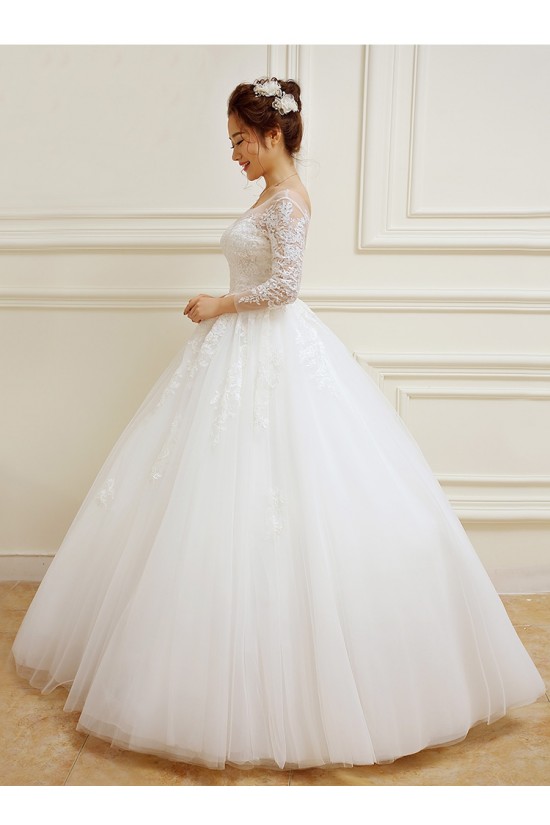 Ball Gown Long Sleeves Lace Wedding Dresses Bridal Gowns 3030234 Ball Gown Long Sleeves Lace Wedding Dresses Bridal Gowns 3030234