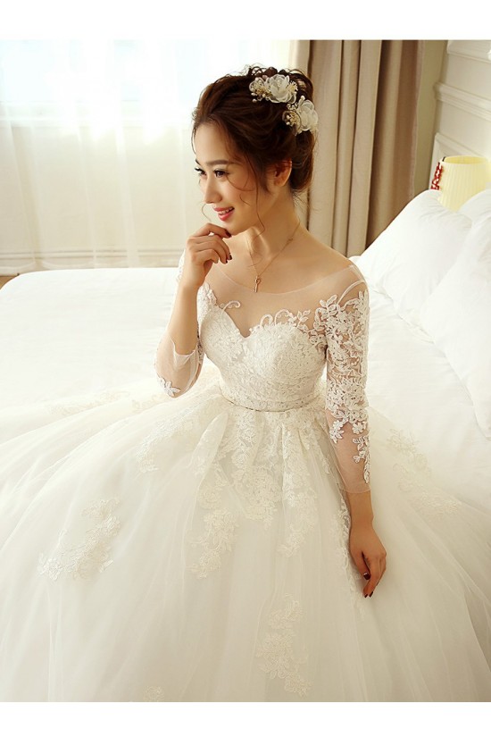 Ball Gown Long Sleeves Lace Wedding Dresses Bridal Gowns 3030234 Ball Gown Long Sleeves Lace Wedding Dresses Bridal Gowns 3030234