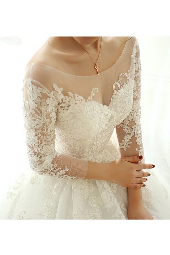 Ball Gown Long Sleeves Lace Wedding Dresses Bridal Gowns 3030234 Ball Gown Long Sleeves Lace Wedding Dresses Bridal Gowns 3030234