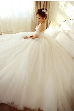 Ball Gown Off-the-Shoulder Wedding Dresses Bridal Gowns 3030236
