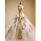 A-Line Sweetheart Gold Lace Appliques Wedding Dresses Bridal Gowns 3030237