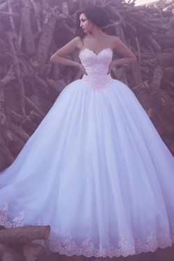 Ball Gown Sweetheart Lace Wedding Dresses Bridal Gowns 3030243