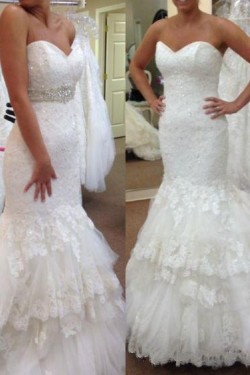 Mermaid Sweetheart Lace Wedding Dresses Bridal Gowns 3030248