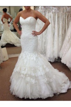 Mermaid Sweetheart Lace Wedding Dresses Bridal Gowns 3030248