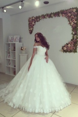 Ball Gown Off-the-Shoulder Wedding Dresses Bridal Gowns 3030250