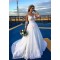 A-Line Long Sleeves Lace Illusion Bodice Wedding Dresses Bridal Gowns 3030256