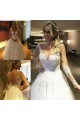 A-Line Long Sleeves Lace Sheer Wedding Dresses Bridal Gowns 3030262