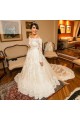 A-Line Long Sleeves Lace Off the Shoulder Wedding Dresses Bridal Gowns 3030265