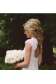 Elegant Lace V-Neck Keyhole Back Wedding Dresses Bridal Gowns 3030268