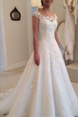 A-Line Lace Wedding Dresses Bridal Gowns 3030270