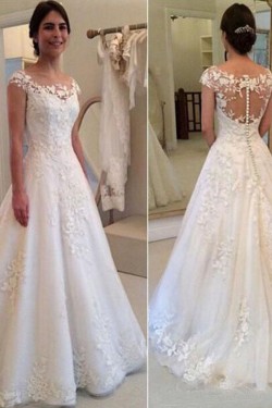 A-Line Lace Wedding Dresses Bridal Gowns 3030270