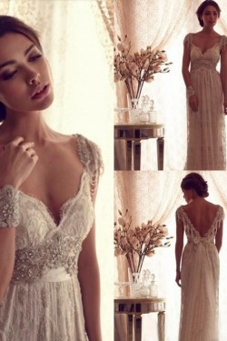 Sheath/Column Lace Wedding Dresses Bridal Gowns 3030271