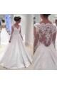 A-Line Long Sleeves Lace Wedding Dresses Bridal Gowns 3030273