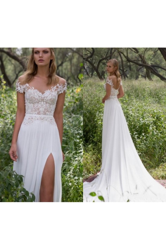 Lace Chiffon Off-the-Shoulder Wedding Dresses Bridal Gowns 3030276 Lace Chiffon Off-the-Shoulder Wedding Dresses Bridal Gowns 3030276