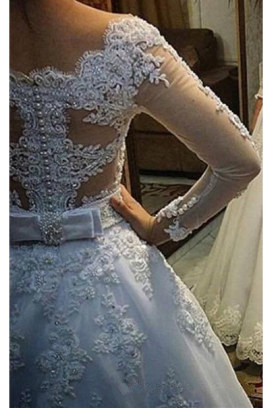 Long Sleeves Lace Wedding Dresses Bridal Gowns 3030284