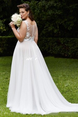 Lace Tulle Plus Size Wedding Dresses Bridal Gowns 3030286