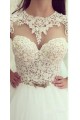 A-Line Lace Tulle Sleeveless Wedding Dresses Bridal Gowns 3030288
