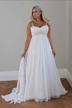Empire Chiffon Plus Size Maternity Wedding Dresses Bridal Gowns 3030289