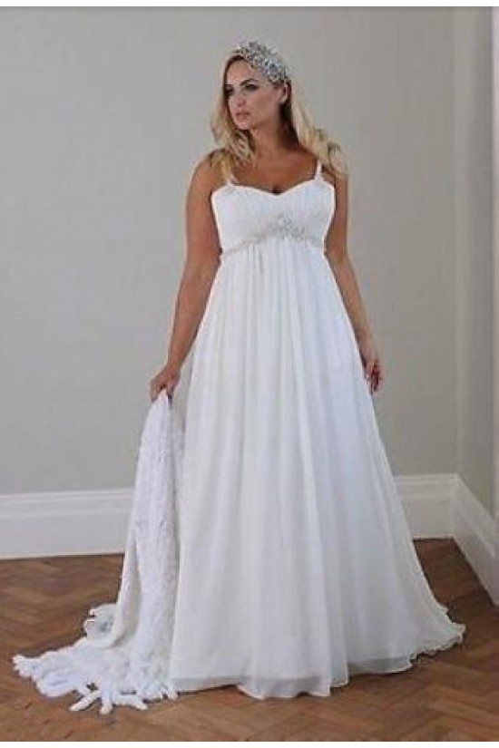 Empire Chiffon Plus Size Maternity Wedding Dresses Bridal Gowns 3030289