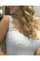 A-Line Short Illusion Neckline Lace Wedding Dresses Bridal Gowns 3030290