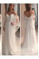 Sheath/Column Spaghetti Straps Lace Wedding Dresses Bridal Gowns 3030291